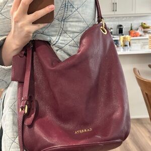 Burgundy Leather Shoulder Bag